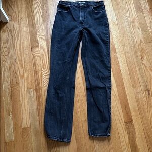 The 90s Straight Jean, Ultra High Rise in Black 28/ 6L